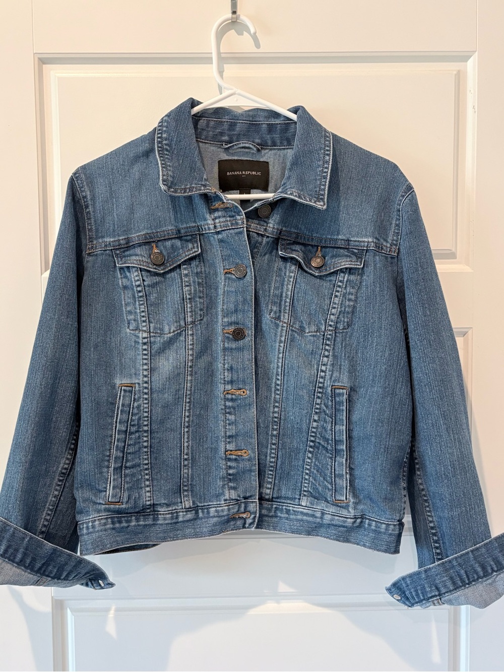 Banana Republic Classic Denim Jean Jacket Medium Wash Large